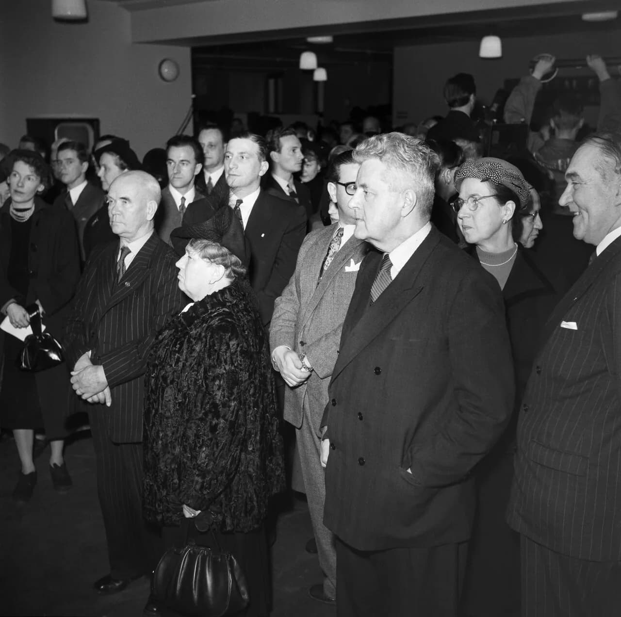 Audience in a television studio in 1951