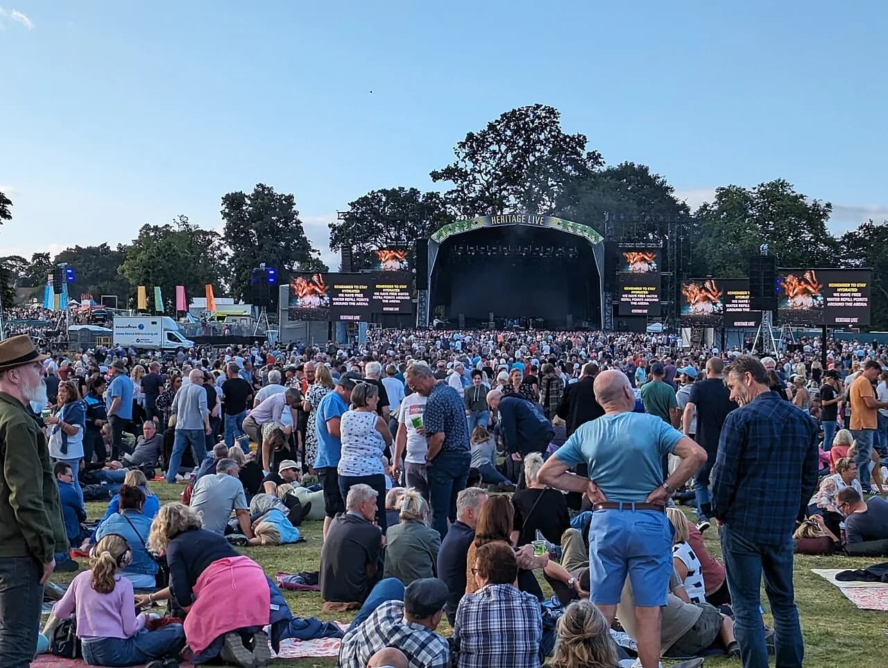 Heritage Live concert crowd and stage at Sandringham 2023 - geograph.org.uk - 7586057